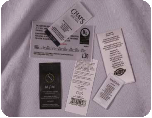 Woven Edge Wash Care Label